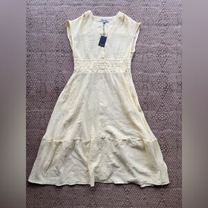 Joe's Jeans Butter Yellow Long Maxi Dress Gauzy Cotton New with Tags L Resort